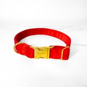 Red Velvet Dog Collar
